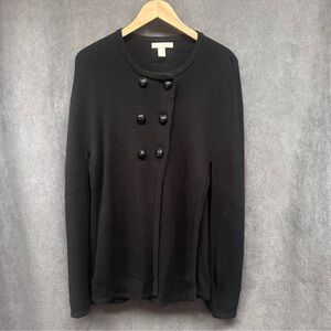 Merino wool poncho Banana Republic black XS/S